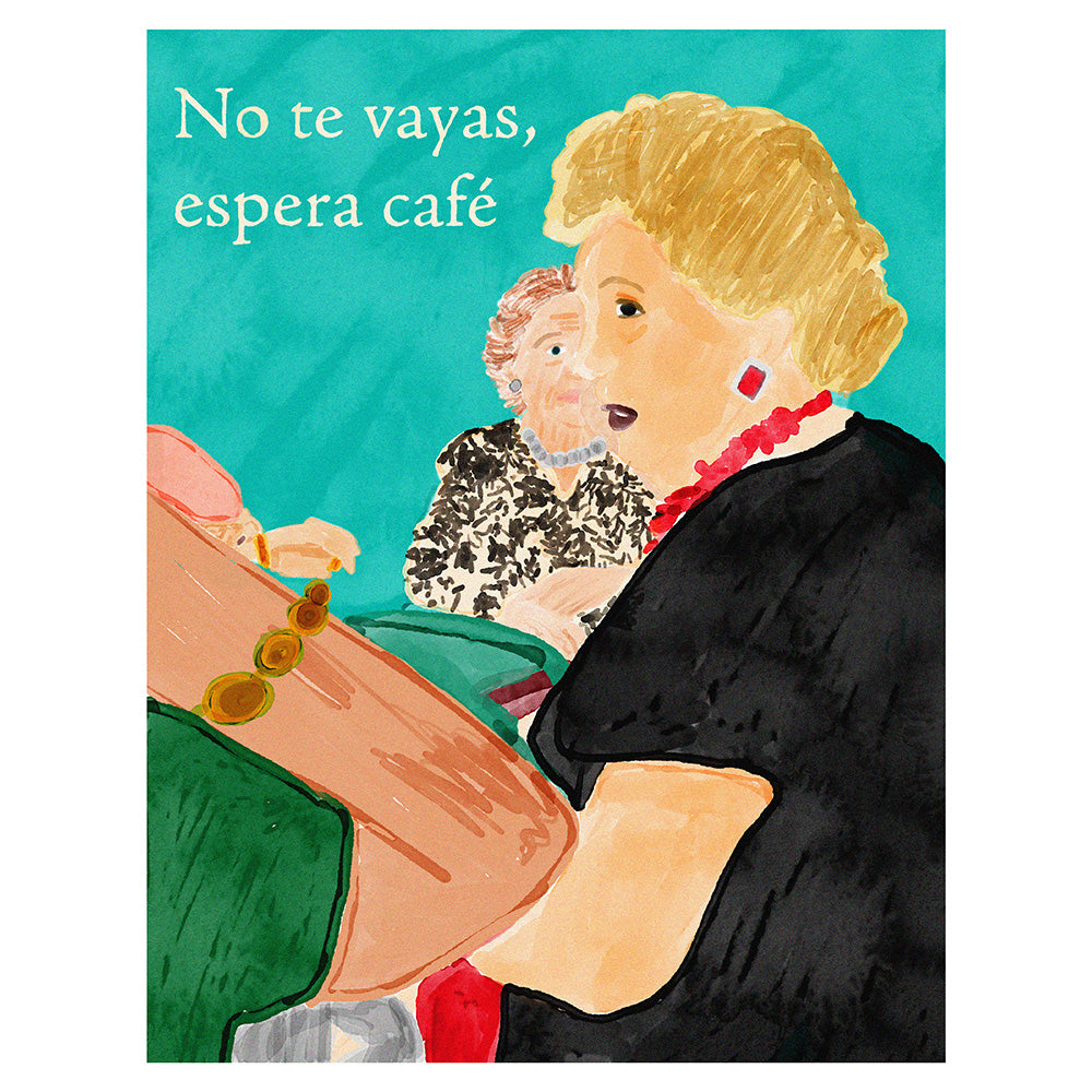 No te vayas, espera café