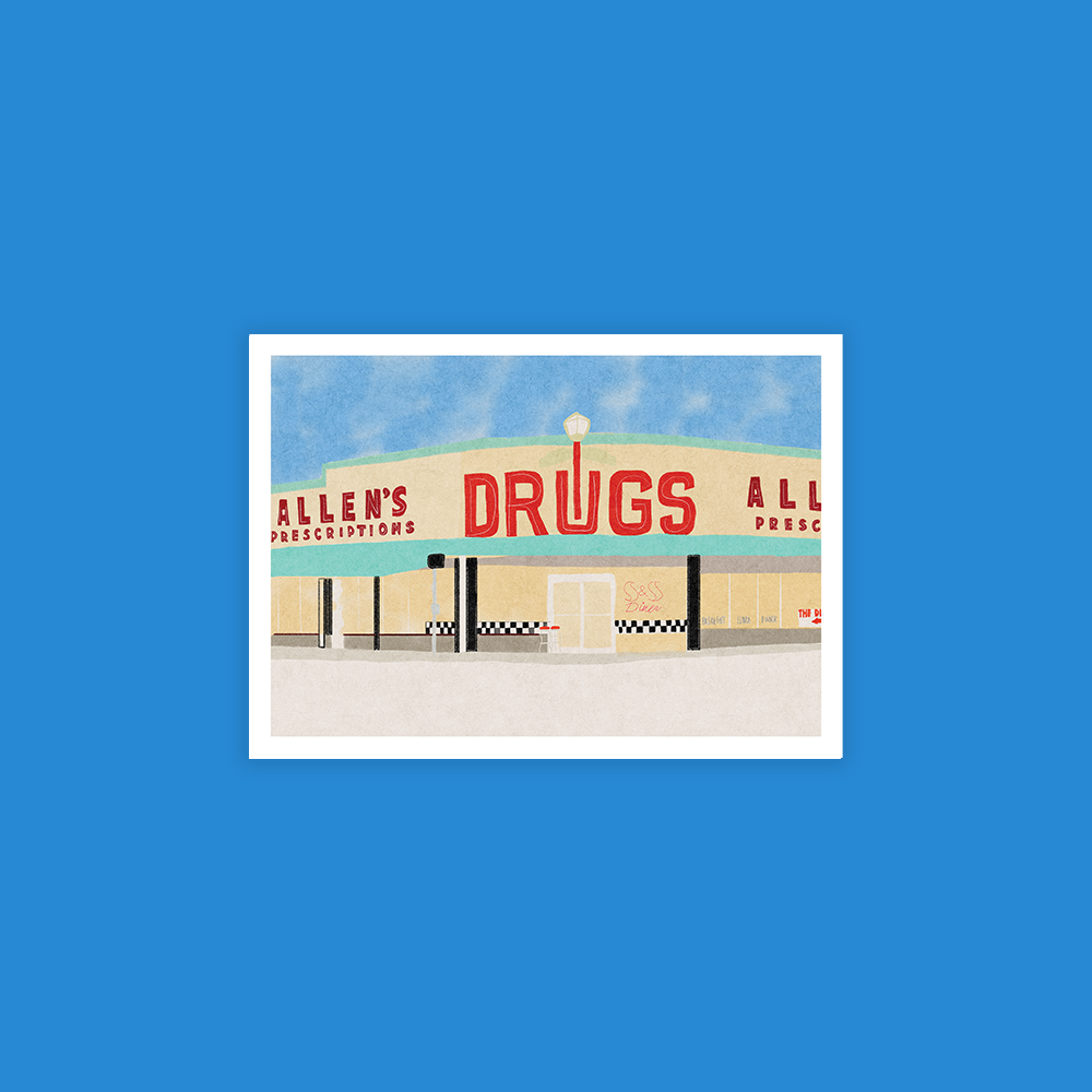 Mini Print - Allen's Drugs and S&S Diner